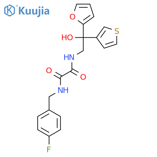 N'-[(4-fluorophenyl)methyl]-N-[2-(furan-2-yl)-2-hydroxy-2-(thiophen-3-yl)ethyl]ethanediamide structure