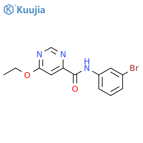 N-(3-bromophenyl)-6-ethoxypyrimidine-4-carboxamide structure