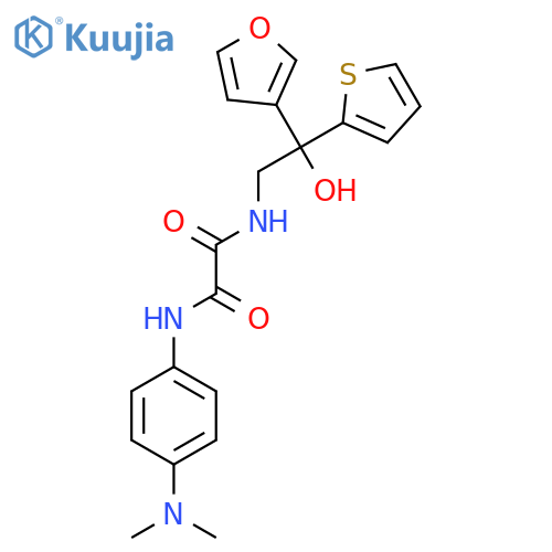N'-4-(dimethylamino)phenyl-N-2-(furan-3-yl)-2-hydroxy-2-(thiophen-2-yl)ethylethanediamide structure