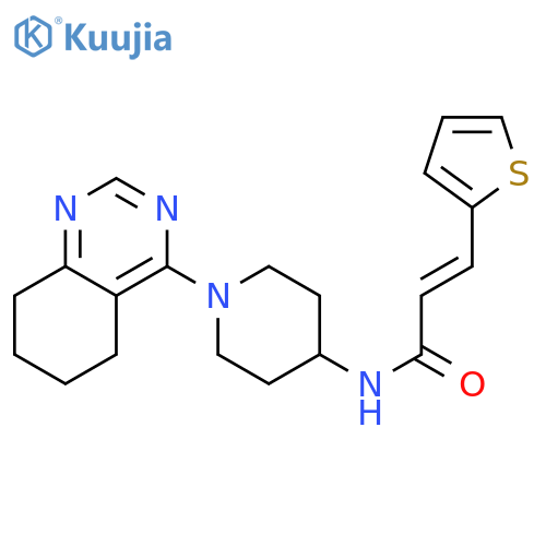 (2E)-N-[1-(5,6,7,8-tetrahydroquinazolin-4-yl)piperidin-4-yl]-3-(thiophen-2-yl)prop-2-enamide structure