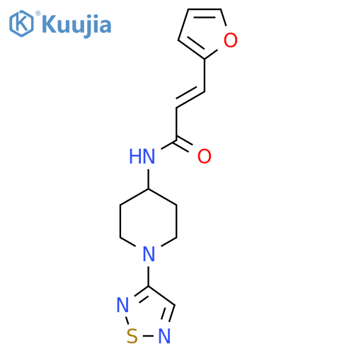 (2E)-3-(furan-2-yl)-N-[1-(1,2,5-thiadiazol-3-yl)piperidin-4-yl]prop-2-enamide structure