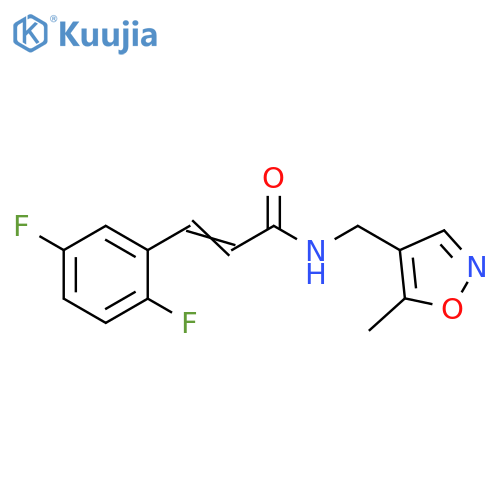 (2E)-3-(2,5-difluorophenyl)-N-(5-methyl-1,2-oxazol-4-yl)methylprop-2-enamide structure