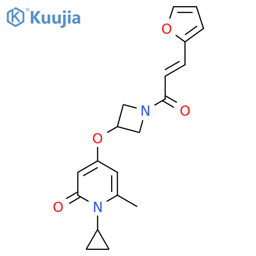 (E)-1-cyclopropyl-4-((1-(3-(furan-2-yl)acryloyl)azetidin-3-yl)oxy)-6-methylpyridin-2(1H)-one structure