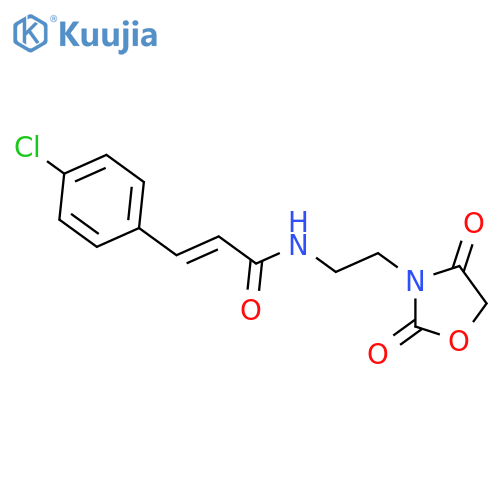 (2E)-3-(4-chlorophenyl)-N-2-(2,4-dioxo-1,3-oxazolidin-3-yl)ethylprop-2-enamide structure