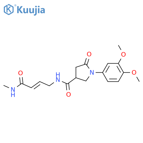 (2E)-4-{1-(3,4-dimethoxyphenyl)-5-oxopyrrolidin-3-ylformamido}-N-methylbut-2-enamide structure