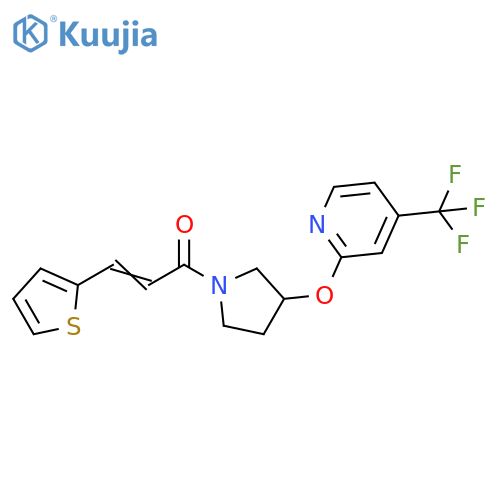 3-(2-Thienyl)-1-[3-[[4-(trifluoromethyl)-2-pyridinyl]oxy]-1-pyrrolidinyl]-2-propen-1-one structure