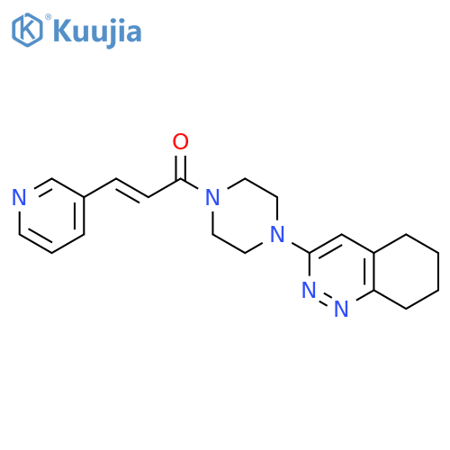 (2E)-3-(pyridin-3-yl)-1-[4-(5,6,7,8-tetrahydrocinnolin-3-yl)piperazin-1-yl]prop-2-en-1-one structure
