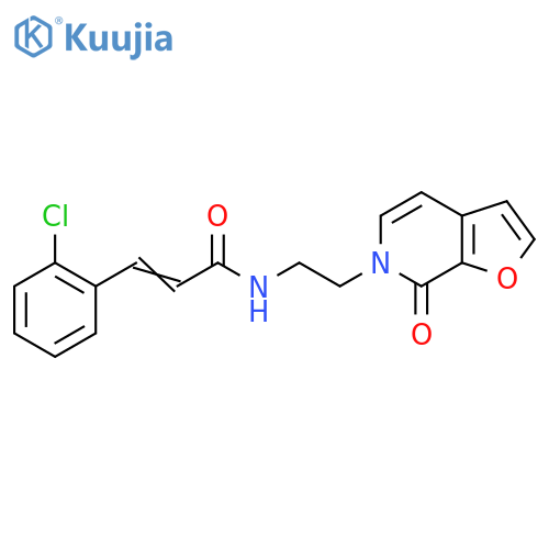 (2E)-3-(2-chlorophenyl)-N-(2-{7-oxo-6H,7H-furo[2,3-c]pyridin-6-yl}ethyl)prop-2-enamide structure