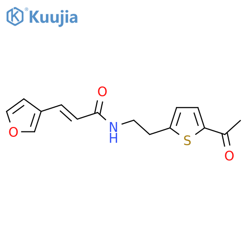 (2E)-N-[2-(5-acetylthiophen-2-yl)ethyl]-3-(furan-3-yl)prop-2-enamide structure