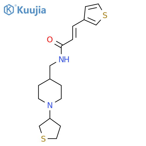 (2E)-N-{[1-(thiolan-3-yl)piperidin-4-yl]methyl}-3-(thiophen-3-yl)prop-2-enamide structure