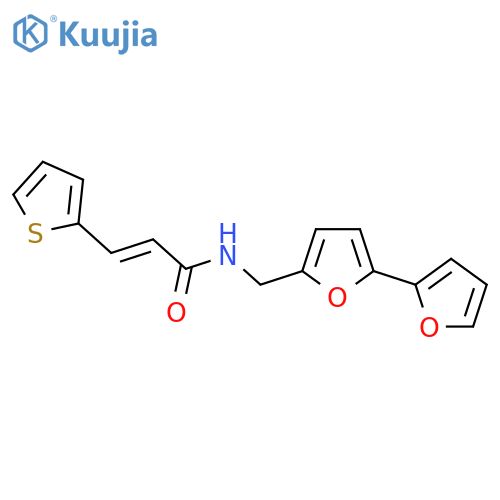 (2E)-N-({2,2'-bifuran-5-yl}methyl)-3-(thiophen-2-yl)prop-2-enamide structure