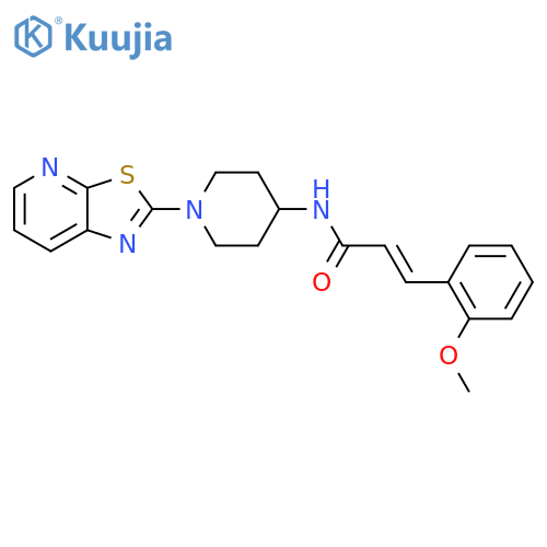 (2E)-3-(2-methoxyphenyl)-N-(1-{1,3thiazolo5,4-bpyridin-2-yl}piperidin-4-yl)prop-2-enamide structure