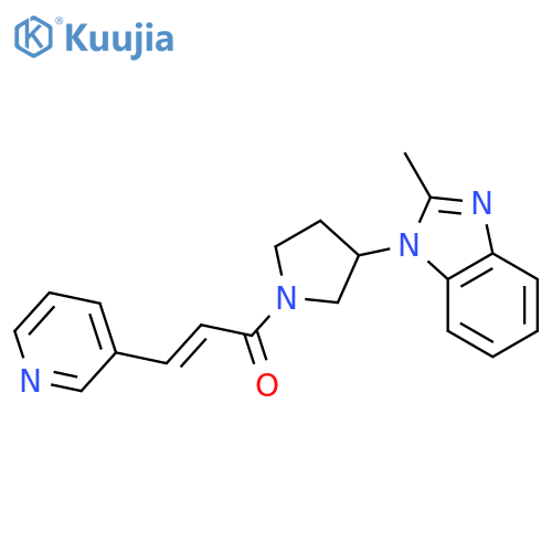 (2E)-1-[3-(2-methyl-1H-1,3-benzodiazol-1-yl)pyrrolidin-1-yl]-3-(pyridin-3-yl)prop-2-en-1-one structure