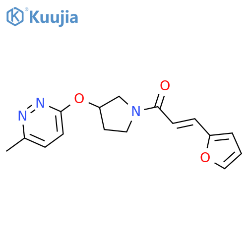 (2E)-3-(furan-2-yl)-1-{3-[(6-methylpyridazin-3-yl)oxy]pyrrolidin-1-yl}prop-2-en-1-one structure
