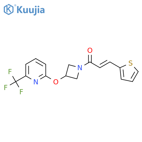 (2E)-3-(thiophen-2-yl)-1-(3-{[6-(trifluoromethyl)pyridin-2-yl]oxy}azetidin-1-yl)prop-2-en-1-one structure
