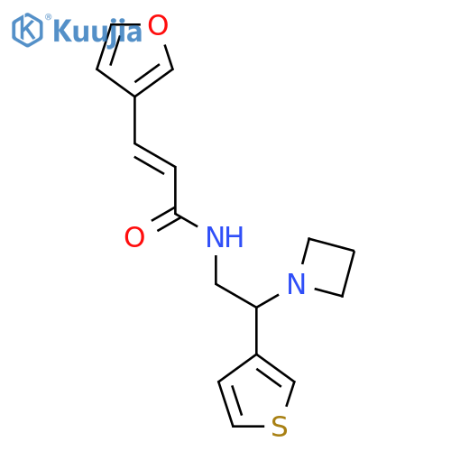 (2E)-N-[2-(azetidin-1-yl)-2-(thiophen-3-yl)ethyl]-3-(furan-3-yl)prop-2-enamide structure
