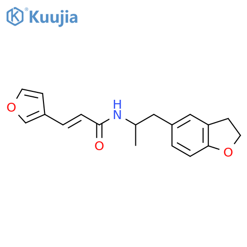 (2E)-N-1-(2,3-dihydro-1-benzofuran-5-yl)propan-2-yl-3-(furan-3-yl)prop-2-enamide structure