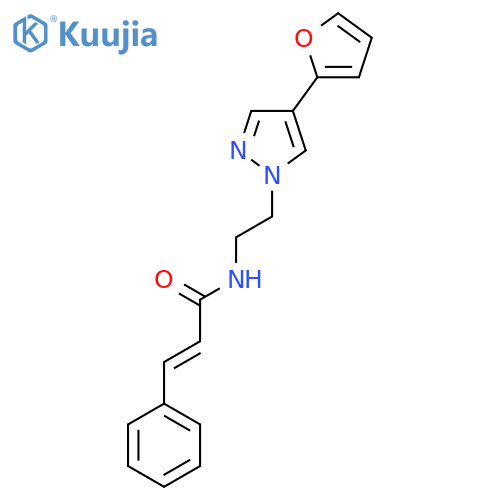 (2E)-N-{2-[4-(furan-2-yl)-1H-pyrazol-1-yl]ethyl}-3-phenylprop-2-enamide structure