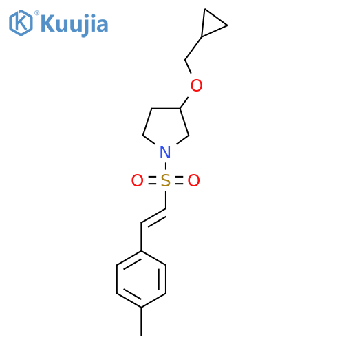 3-(cyclopropylmethoxy)-1-(E)-2-(4-methylphenyl)ethenesulfonylpyrrolidine structure