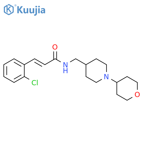 (2E)-3-(2-chlorophenyl)-N-{[1-(oxan-4-yl)piperidin-4-yl]methyl}prop-2-enamide structure