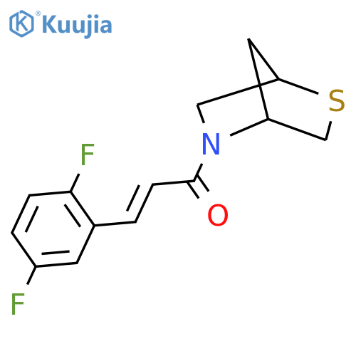 (2E)-3-(2,5-difluorophenyl)-1-{2-thia-5-azabicyclo[2.2.1]heptan-5-yl}prop-2-en-1-one structure
