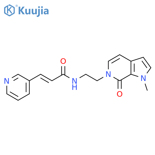 (2E)-N-(2-{1-methyl-7-oxo-1H,6H,7H-pyrrolo[2,3-c]pyridin-6-yl}ethyl)-3-(pyridin-3-yl)prop-2-enamide structure