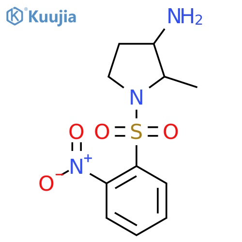 2-methyl-1-(2-nitrobenzenesulfonyl)pyrrolidin-3-amine structure