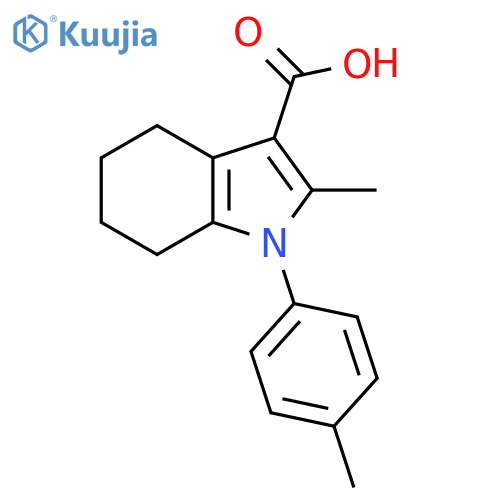 1H-Indole-3-carboxylic acid,4,5,6,7-tetrahydro-2-methyl-1-(4-methylphenyl)- structure
