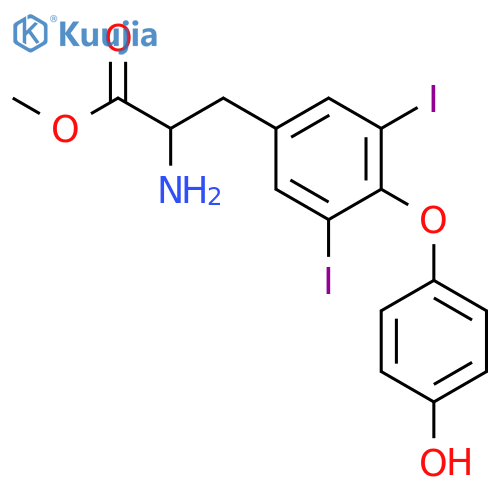 L-Tyrosine,O-(4-hydroxyphenyl)-3,5-diiodo-, methyl ester structure