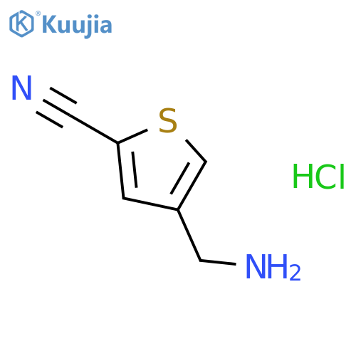 4-Aminomethyl-thiophene-2-carbonitrile hydrochloride structure