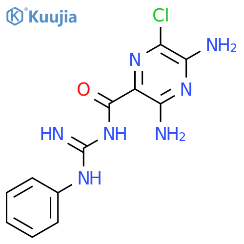 2-Pyrazinecarboxamide,3,5-diamino-6-chloro-N-[imino(phenylamino)methyl]- structure
