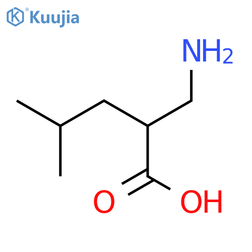 (2S)-2-(aminomethyl)-4-methyl-pentanoic acid structure