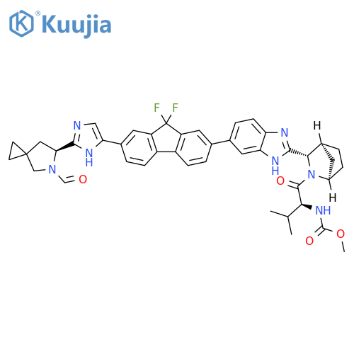 N-Des-(methoxycarbonyl)valinyl N-formyl Ledipasvir structure
