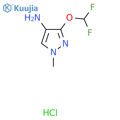 3-(Difluoromethoxy)-1-methyl-1H-pyrazol-4-amine hydrochloride structure