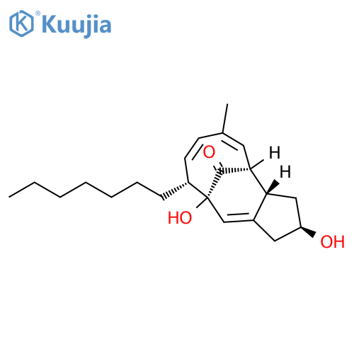 4,10-Methano-1H-cyclopentacyclodecen-12-one, 9-heptyl-2,3,3a,4,9,10-hexahydro-2,10-dihydroxy-6-methyl-, (2R,3aS,4S,9R,10S)- structure