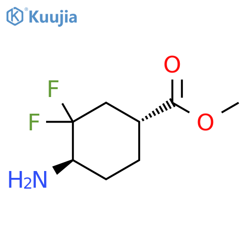 methyl trans-4-amino-3,3-difluorocyclohexane-1-carboxylate structure