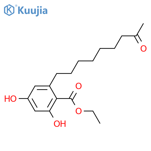 2,4-Dihydroxy-6-(8-hydroxynonyl)benzoic acid; (R)-form, 8'-Ketone, Et ester structure