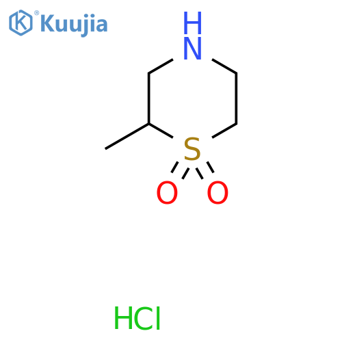 (2S)-2-methyl-1lambda6-thiomorpholine-1,1-dione hydrochloride structure