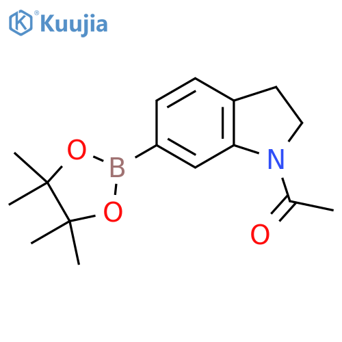 1-(6-(4,4,5,5-Tetramethyl-1,3,2-dioxaborolan-2-yl)indolin-1-yl)ethanone structure