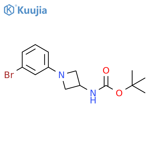 Carbamic acid, N-[1-(3-bromophenyl)-3-azetidinyl]-, 1,1-dimethylethyl ester structure