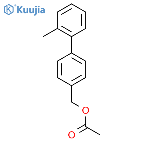 [4-(2-Methylphenyl)phenyl]methyl acetate structure