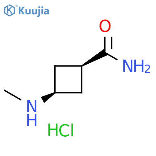 (1s,3s)-3-(methylamino)cyclobutane-1-carboxamide hydrochloride structure