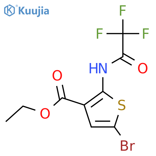 Ethyl 5-bromo-2-(2,2,2-trifluoroacetamido)thiophene-3-carboxylate structure