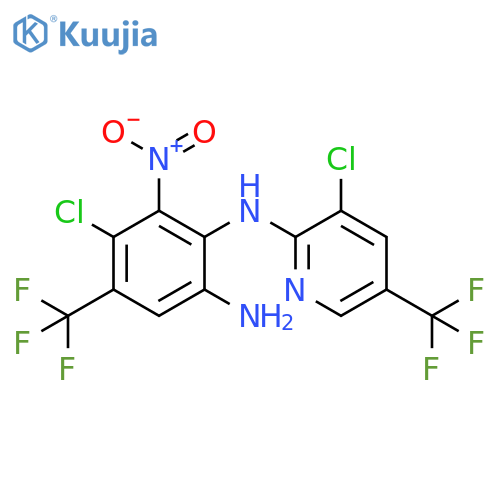 4-Chloro-N2-3-chloro-5-(trifluoromethyl)-2-pyridinyl-3-nitro-5-(trifluoromethyl)-1,2-benzenediamine structure