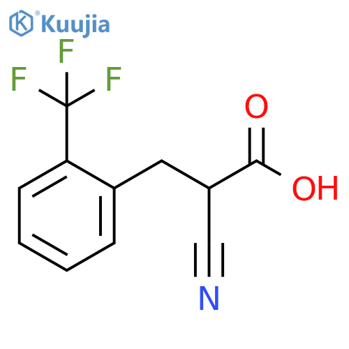 2-Cyano-3-[2-(trifluoromethyl)phenyl]propionicAcid structure