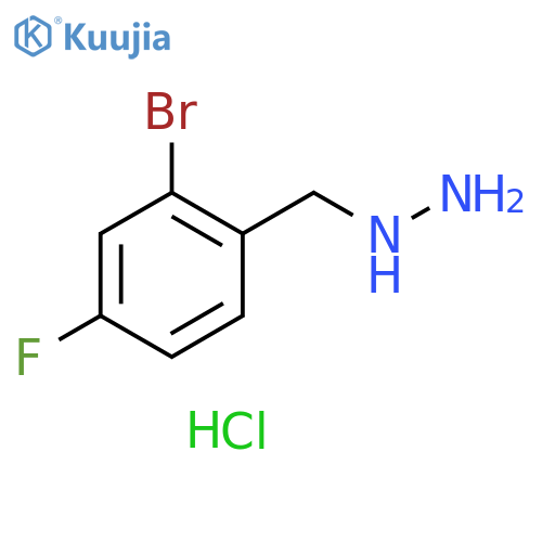 (2-Bromo-4-fluorobenzyl)hydrazineDihydrochloride structure