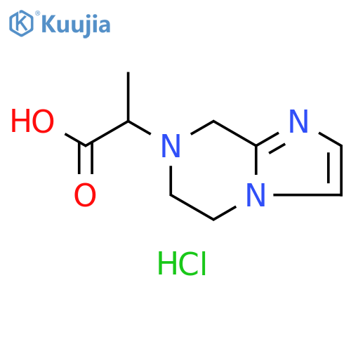 2-{5H,6H,7H,8H-imidazo1,2-apyrazin-7-yl}propanoic acid dihydrochloride structure
