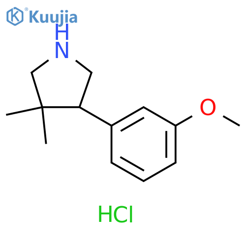 4-(3-methoxyphenyl)-3,3-dimethylpyrrolidine hydrochloride structure