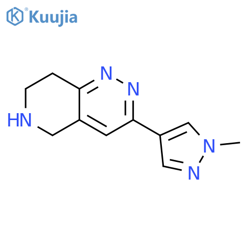 1-methyl-4-{5H,6H,7H,8H-pyrido[4,3-c]pyridazin-3-yl}-1H-pyrazole structure