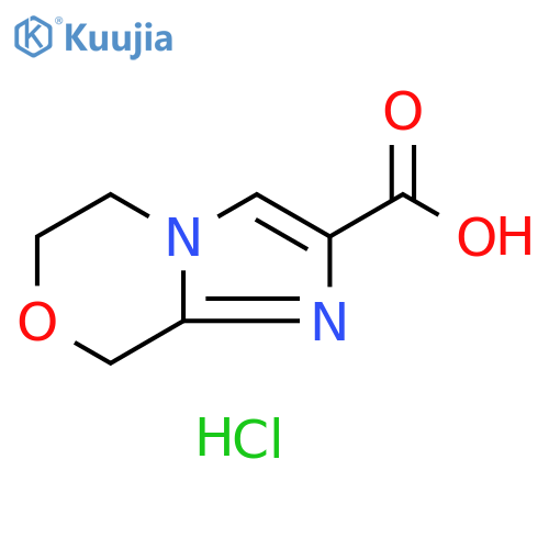 5H,6H,8H-imidazo2,1-c1,4oxazine-2-carboxylic acid hydrochloride structure